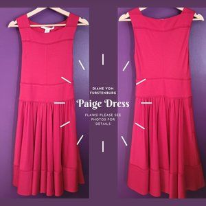 FLAWED - Diane von Furstenberg Paige Red Dress size 4